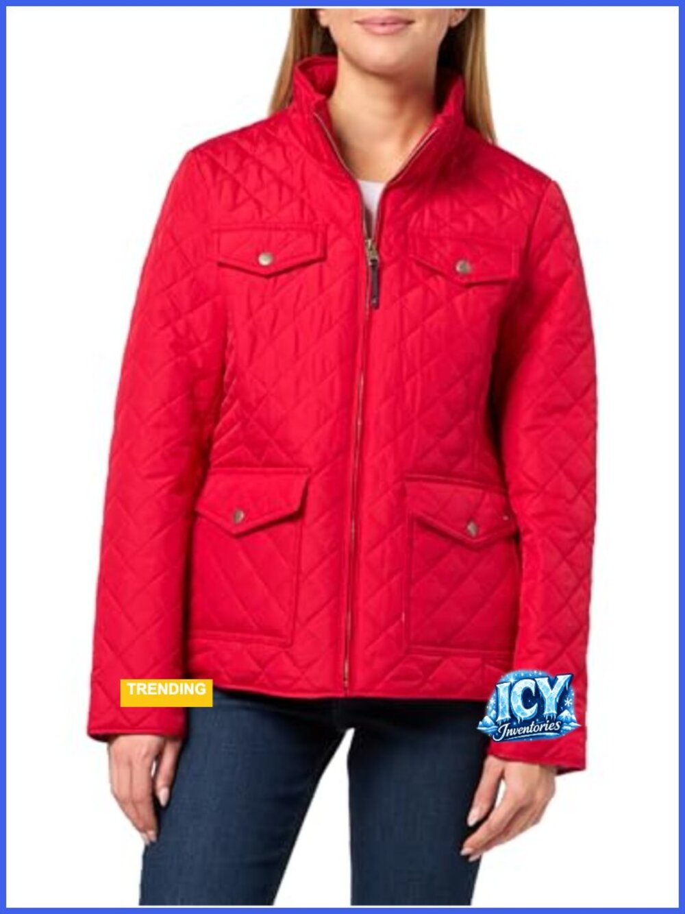 Women's Quilted Barn Jacket Coat Lightweight Water Resistant
